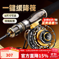 HISTAR 哈斯达 筏钓竿全套套装降龙桥阀竿伐杆微铅软尾阀杆缓降冰钓竿钓鱼竿 0.8m 全钛半钛双稍