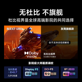  Dangbei/当贝 杜比视界 4K超高清三色激光投影仪  X7 Ultra【重磅 光学进阶】
