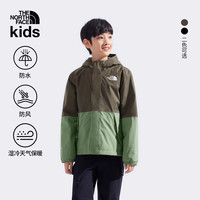 北面 童装儿童Antora防水抓绒保暖冲锋衣男户外拼色外套25新|873S C8I/绿色 160 XL（160/76）