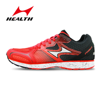 海尔斯跑步鞋马拉松跑鞋训练鞋男女轻便网面透气运动鞋 7705S红色 43