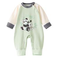 BOBDOG巴布豆 【萌趣卡通】婴儿连体衣A类纯棉无骨春秋长袖男女宝宝秋季外出服