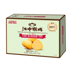江中 猴姑原味养胃苏打猴头菇饼干中老年胃酸零食早餐黑五340g 原味苏打饼干