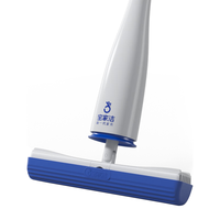 宝家洁海绵拖把免手洗家用一拖净吸水胶棉地拖懒人拖布墩布对折拖把 32.5cm【四面挤水】+2替换头