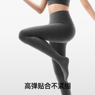 小野和子 连裤袜女灰色打底裤显瘦保暖外穿a1 中灰色 均码 中厚绒-连脚