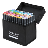 法卡勒(FINECOLOUR)五代马克笔动漫72色套装软头酒精油性双头马克笔水彩笔绘画手绘设计水彩笔