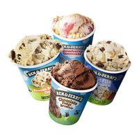 2桶装Ben&Jerry's本杰瑞巧克力布朗尼雪糕冰淇淋桶多口味