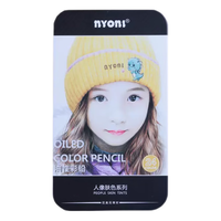 尼奥尼（NYONI）24色人像油性彩色铅笔专业肤色原木六角儿童画画绘图美术素描彩铅套装N8535