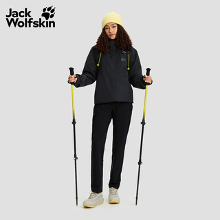 Jack Wolfskin狼爪25秋冬TAUBENBERG男款户外抓绒三合一冲锋衣外套A65384 黑色/6000 2XL