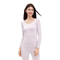 都市丽人秋季保暖内衣女士无痕羊毛蚕丝打底衫秋衣秋裤冬季套装秋 鸢尾紫 XL