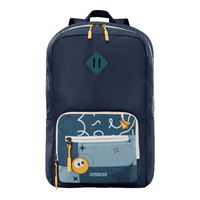 美旅箱包商务折叠双肩包时尚休闲运动包多功能旅行背包Z19海军蓝