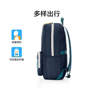 美旅箱包商务折叠双肩包时尚休闲运动包多功能旅行背包Z19海军蓝