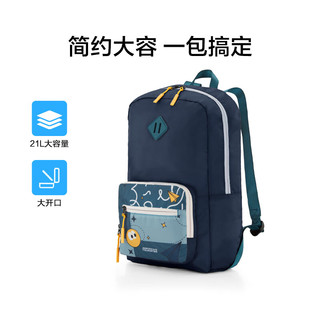 美旅箱包商务折叠双肩包时尚休闲运动包多功能旅行背包Z19海军蓝