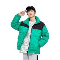 羽绒服男士冬潮流撞色夹克印花外穿上衣保暖加厚外套男士羽绒服