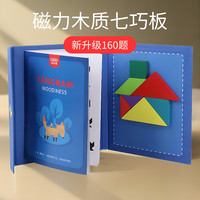 乐尔思磁性七巧板小智力拼图幼儿园一年级吸磁力儿童教具