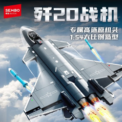 森宝积木 强国雄风系列 202281 歼-20隐形战斗机 1:54