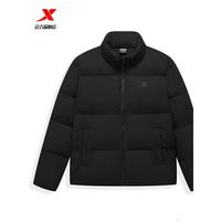 特步 169g充绒 冬季保暖防风加厚短款羽绒服 男女同款