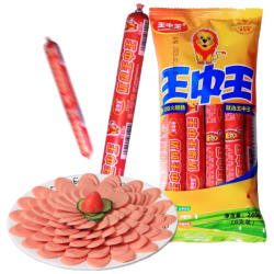 王中王 优级火腿肠即食猪肉肠户外露营烤肠泡面办公室零食香肠配螺蛳粉 30g*8根*1袋