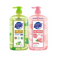 超能 洗洁精白桃1kg+柠檬1kg
