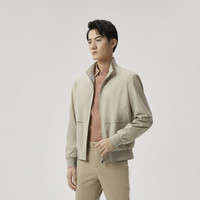 K-BOXING 劲霸男装 短版简约休闲纯色城市轻户外立领夹克男|BKDT1109 奶咖