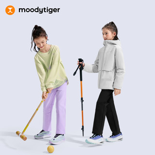  moodytiger 拒水 儿童长裤  炭黑色 130