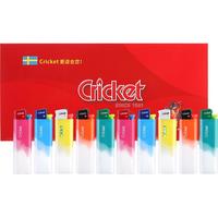 草蜢(CRICKET)砂轮打火机 糖果色10支礼盒装 一次性防爆可 (礼盒装)糖果双色 10支