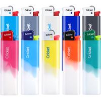 草蜢(CRICKET)砂轮打火机 海军色5支糖果色5支 一次性防爆可 糖果双色5支+海军 5支