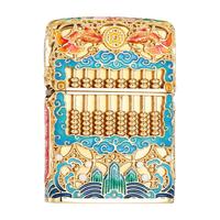 zippo正品打火机 八方来财算盘夜光珐琅彩送男朋友的高档生日礼物