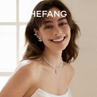 HEFANG何方珠宝悬浮羽毛耳环银耳饰女士轻奢高级感生日礼物送女友