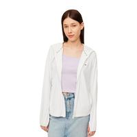 OhSunny防晒衣女春夏护脸透气防紫外线大帽檐宽松户外连帽外套防晒服 典雅白- M