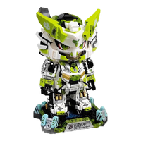 贝乐迪（BALODY）哆啦A梦面包店街景积木叮当猫拼装玩具摆件圣诞元旦 巳蛇机甲【1398颗粒】