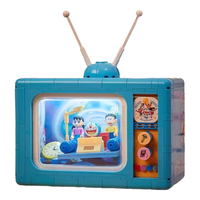 贝乐迪（BALODY）哆啦A梦面包店街景积木叮当猫拼装玩具摆件圣诞元旦 哆啦A梦电视机【1046颗粒】