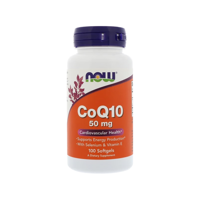 NOW FOODSNowFoods 辅酶Q10膳食补充胶囊 保护心脑血管供血不足增强免疫力 50毫克 100粒