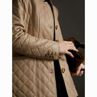 百亿补贴：KELE COCO 气质显瘦菱格夹棉真皮皮衣女士新款立领加厚绵羊皮外套