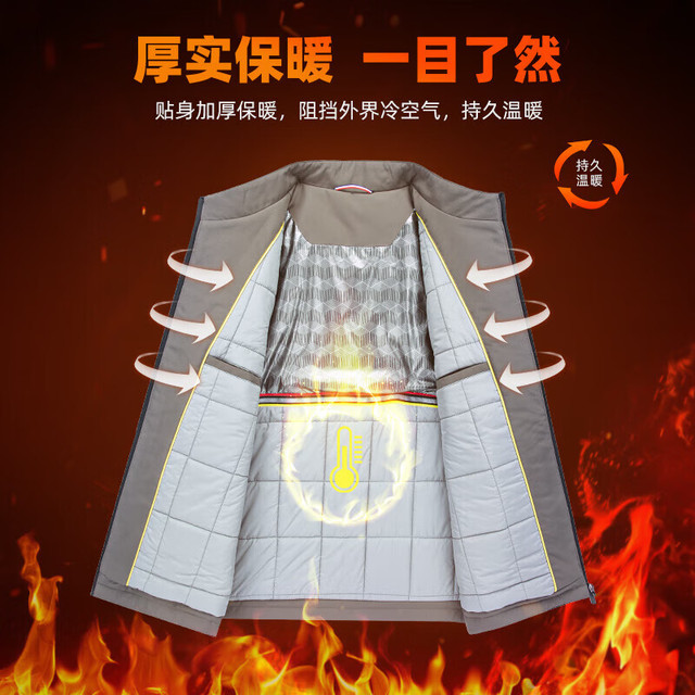 杉杉 冬季商务防风立领石墨烯夹克