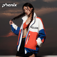 Phenix 菲尼克斯户外冲锋衣男女拼色休闲运动骑行卫衣防水防风外套登山服 橘子海 2XL 宽松版型