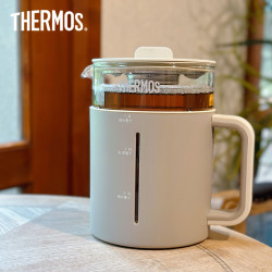 THERMOS 膳魔师 养生壶 煮茶壶 烧水壶 带茶漏煮茶器8小时保温迷你养生壶 1.2L EHA-1613E-B