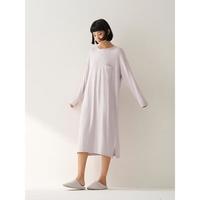 無印良品 MUJI 无印良品（無印良品 MUJI）女式 柔软针织 家居连衣裙 睡裙 烟熏粉色 S-M