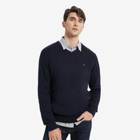Tommy Hilfiger 秋冬男纯棉休闲通勤小绣标V领针织衫毛衣57349
