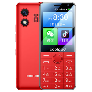 酷派 K58 2.8英寸触屏手写 红色 3GB+32GB 4G全网通手机