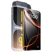 倍思适用苹果16ProMax钢化膜iPhone16ProMax手机膜超瓷晶防尘防摔抗指纹超薄全覆盖无尘仓 高清2片装