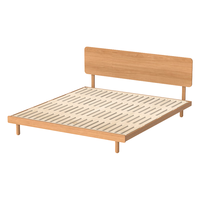 小半全实木床双人床1.8米2米床极简风主卧原木风单人床小屿榻榻米1.5m