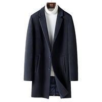 【奥莱店款】羊毛大衣男长款毛呢外套男百搭男士大衣毛呢大衣男