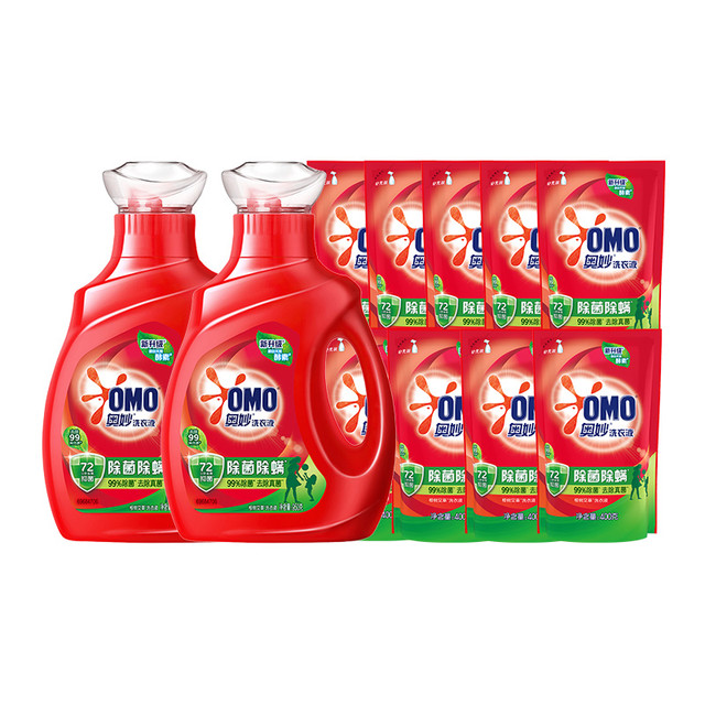 限地区：OMO 奥妙 除菌除螨酵素洗衣液 11斤（5.5kg*1套）