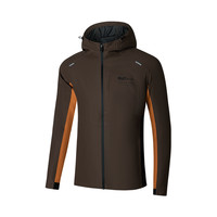 361°361开襟外套男子畅跑无惧2025冬季防风保暖外套男户外登山服 暗棕咖 3XL