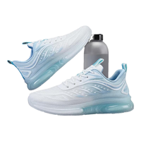 回力男鞋运动鞋子男夏季透气跑步鞋男士厚底网面鞋百搭休闲鞋 白浅蓝 42