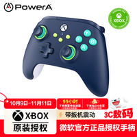 PowerA 微软xbox游戏有线手柄 支持pc steam电脑xbox series原神双影奇境刺客信条影怪物猎人 深青色升级款