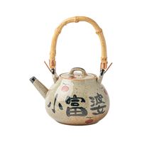 悠瓷(youcci)小富婆手绘中式茶壶套装粗陶高颜值提梁壶女士一人小壶泡茶壶茶具 小富婆茶具礼盒套装(1壶1杯)