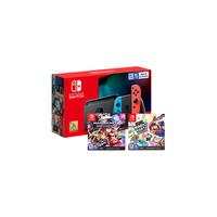 Nintendo 任天堂 国行 Switch 游戏机 续航增强版 红蓝+《马里奥赛车8 豪华版》+《超级马力欧派对》