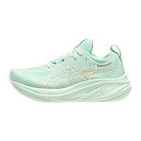 ASICS 亚瑟士 运动鞋女鞋宽楦缓震跑鞋耐磨透气跑步鞋 GEL-NIMBUS 26 (D) 薄荷绿 35.5