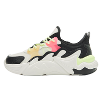 鸿星尔克女鞋休闲运动鞋秋季网面透气休闲鞋跑鞋女|沐雨52122102292 正黑/荧光桃粉 36